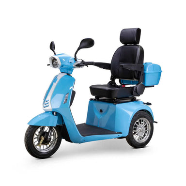 Elite 3-Wheel Scooter in blue left front view
