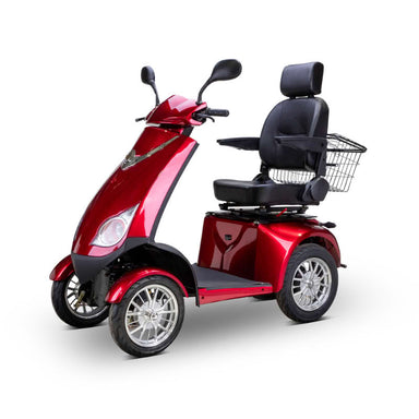 Platinum 4-Wheel Scooter in red left front view