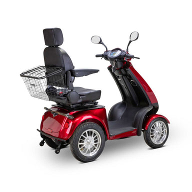 Platinum 4-Wheel Scooter in red, back right view