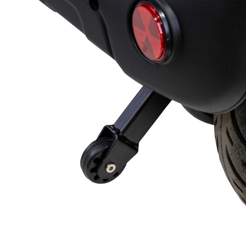 Prestige 4 wheel scooter in red anti-tip wheels