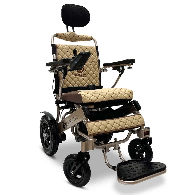 ComfyGo Majestic IQ-9000 Wheelchair in bronze, coffee seat