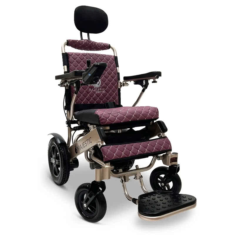 ComfyGo Majestic IQ-9000 Wheelchair in bronze, purple seat