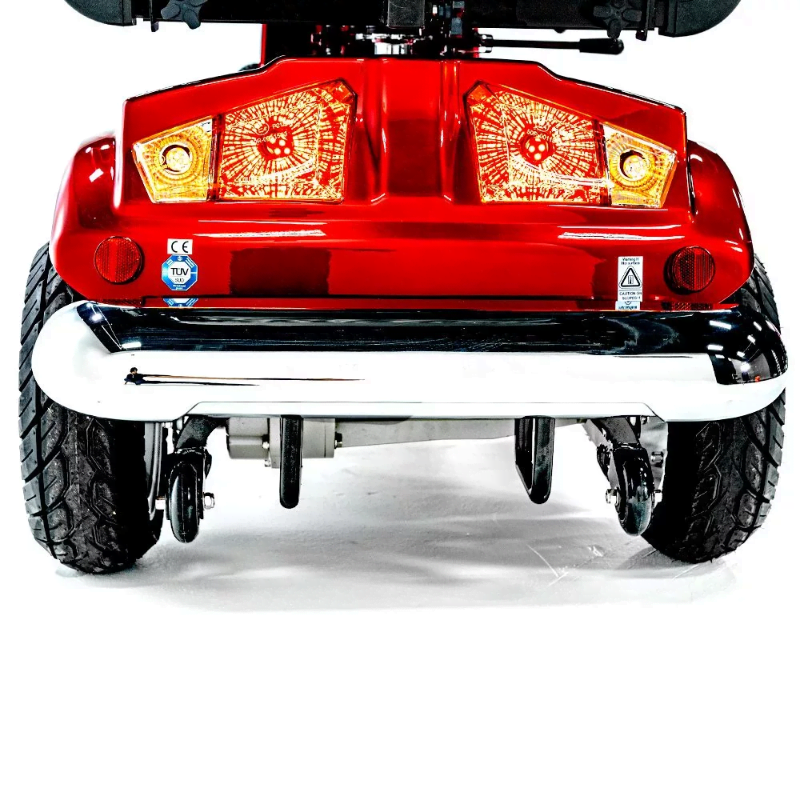 Gatsby X Vintage Mobility Scooter in red, rear lighting package
