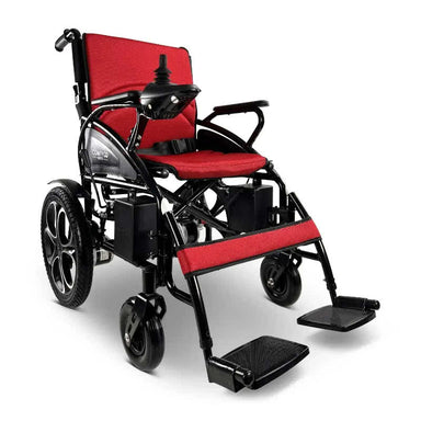 ComfyGo 6011 Electrifc Wheelchair in red, front right view