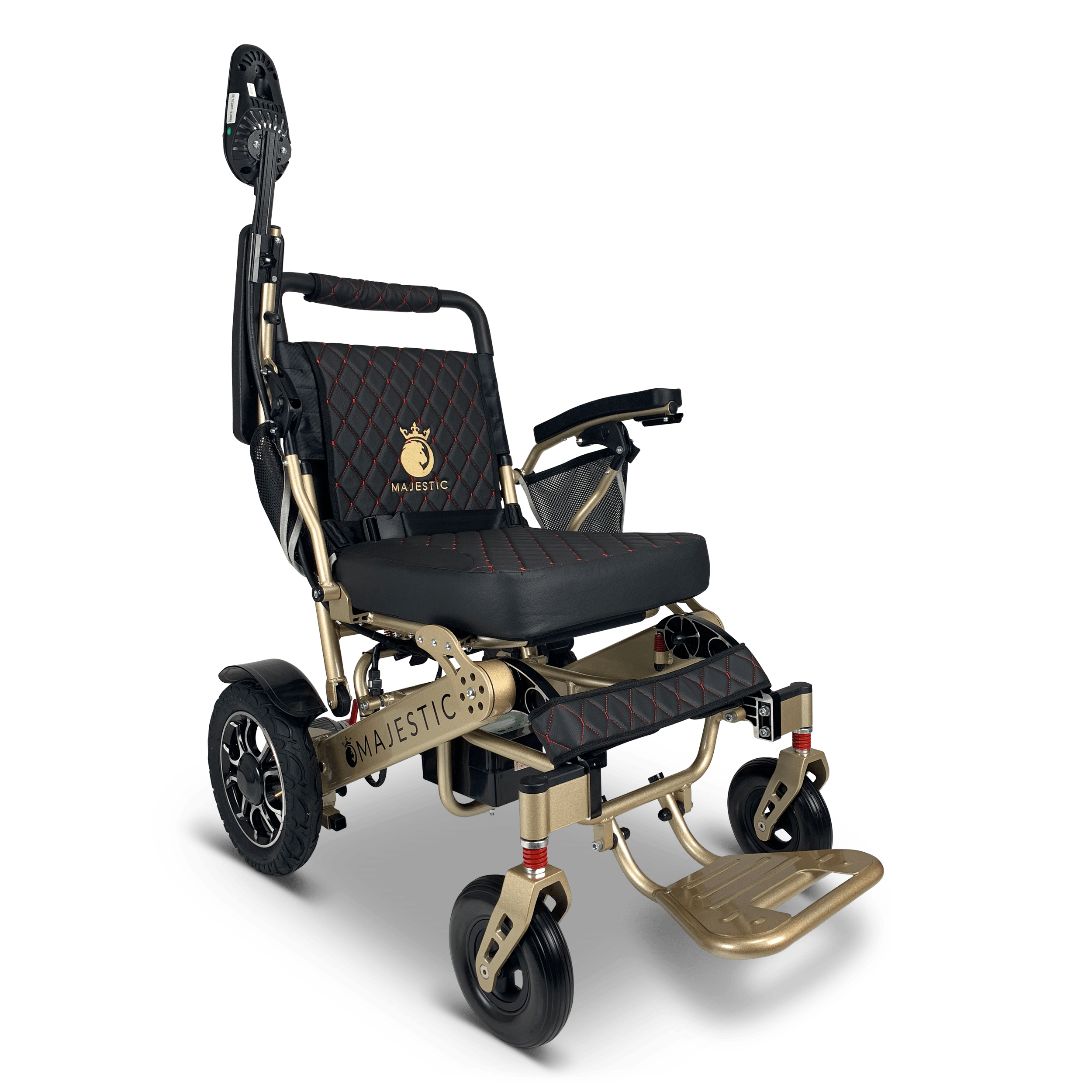 ComfyGo Majestic IQ-7000 Wheelchair in bronze, adjustable armrest