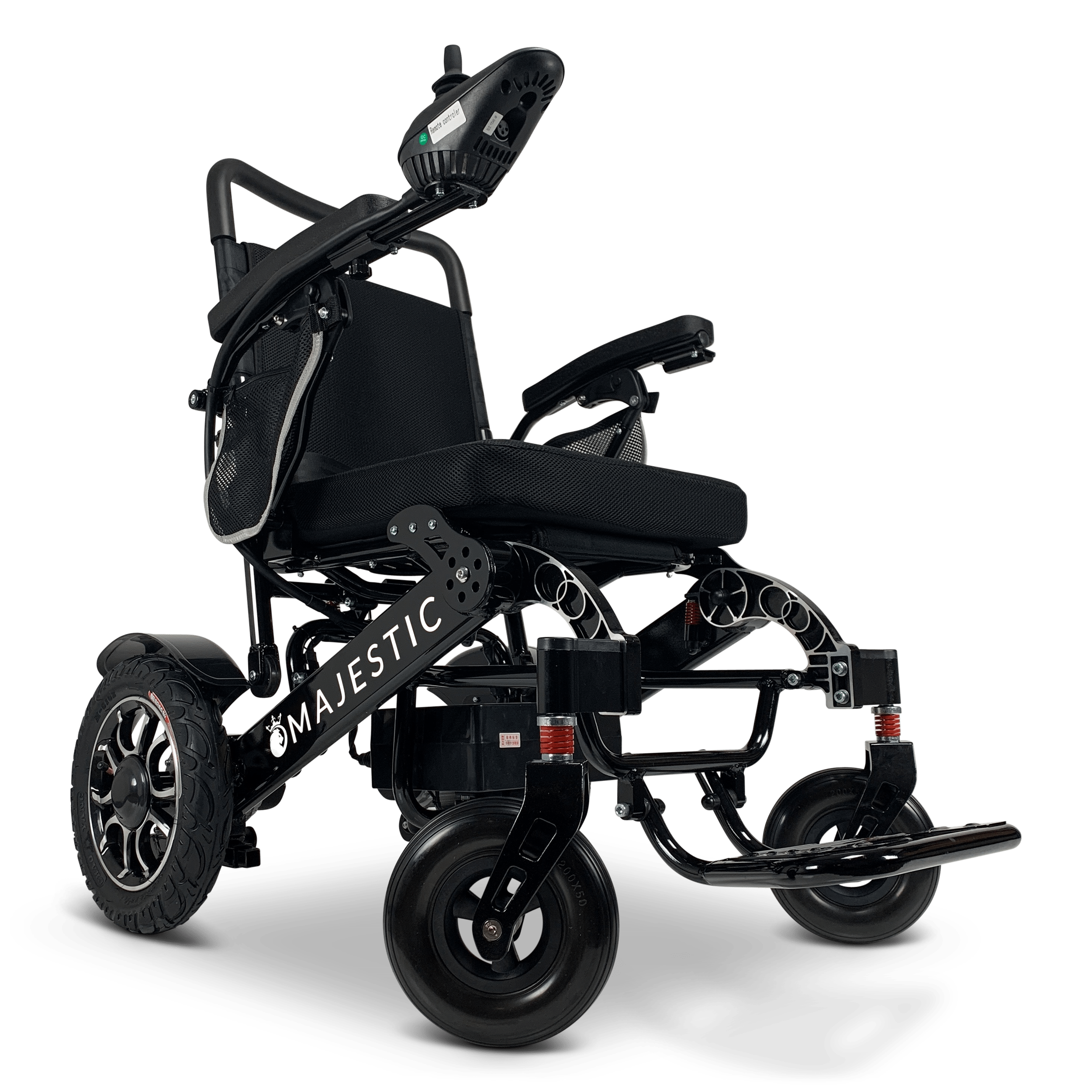 ComfyGo Majestic IQ-7000 Wheelchair in black, underview