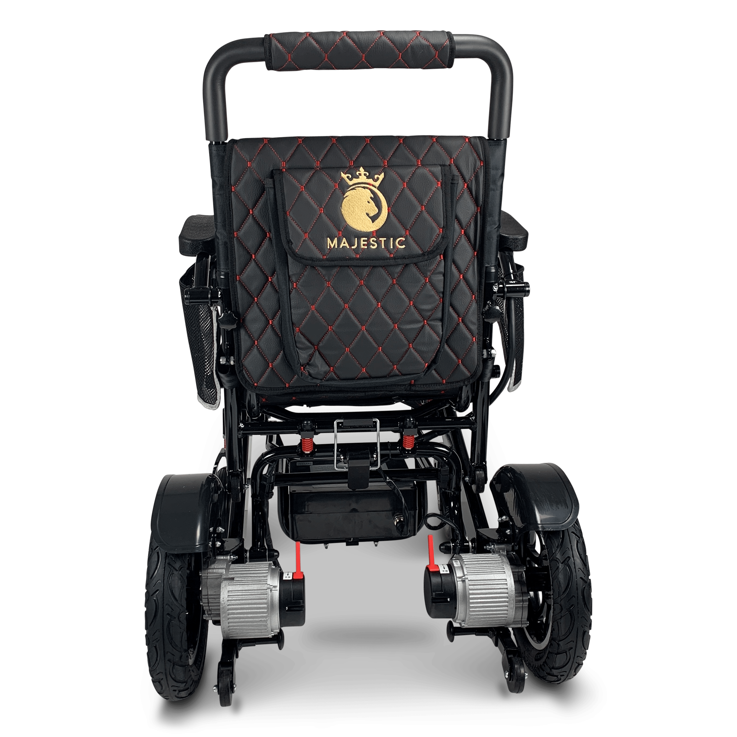 ComfyGo Majestic IQ-7000 Wheelchair in black, back view