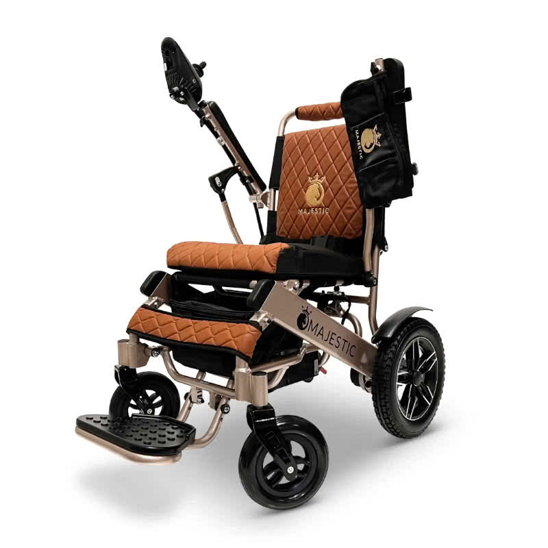 Majestic IQ-8000 Lightweight Wheelchair in bronze, brown seat
