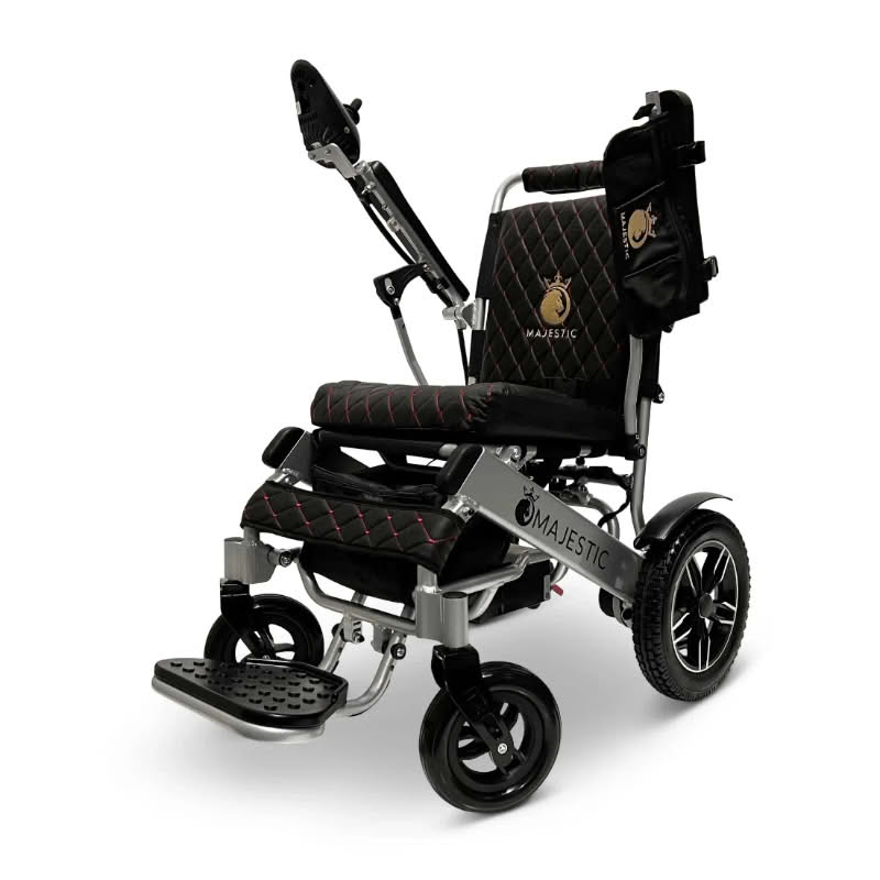 Majestic IQ-8000 Lightweight Wheelchair in silver, black seat