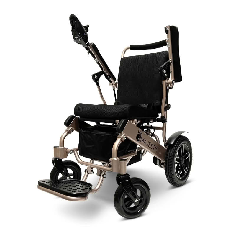 Majestic IQ-8000 Lightweight Wheelchair in bronze, black seat
