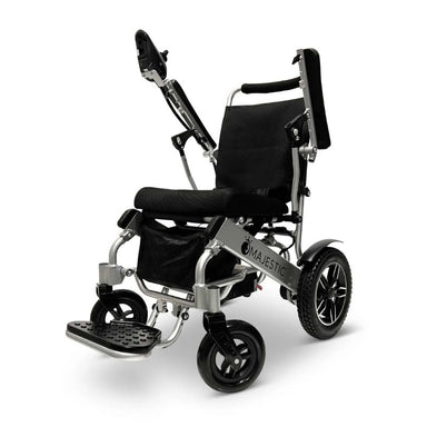 Majestic IQ-8000 Lightweight Wheelchair in silver, black seat, standard