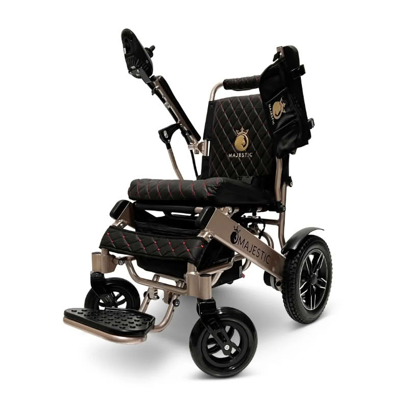 Majestic IQ-8000 Lightweight Wheelchair in silver, black seat