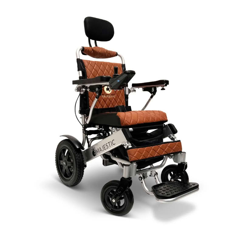 ComfyGo Majestic IQ-9000 Wheelchair in silver, taba seat