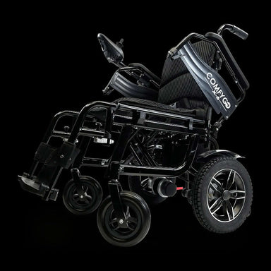 ComfyGo X-6 Wheelchair in black, front left view