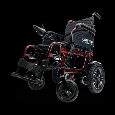 ComfyGo X-6 Wheelchair in Red, front left view