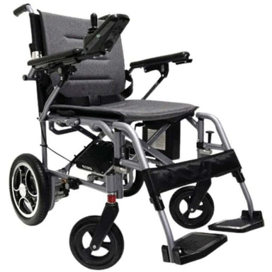 ComfyGo X-7 Lightweight Wheelchair in silver, front right view