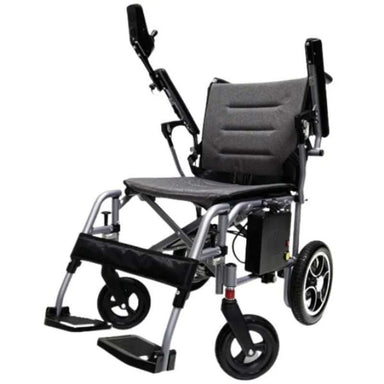 ComfyGo X-7 Lightweight Wheelchair in silver, front left view
