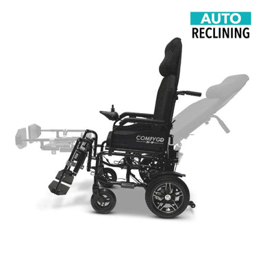 ComfyGo X-9 Remote Controlled Wheelchair, featuring auto-recline