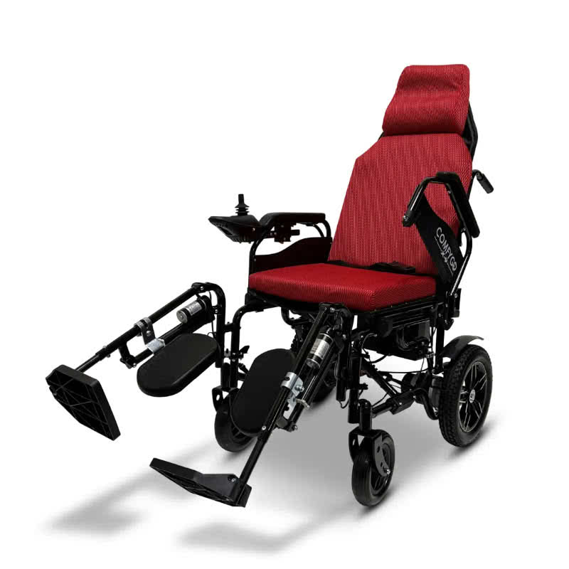 ComfyGo X-9 Remote Controlled Wheelchair in red, front view