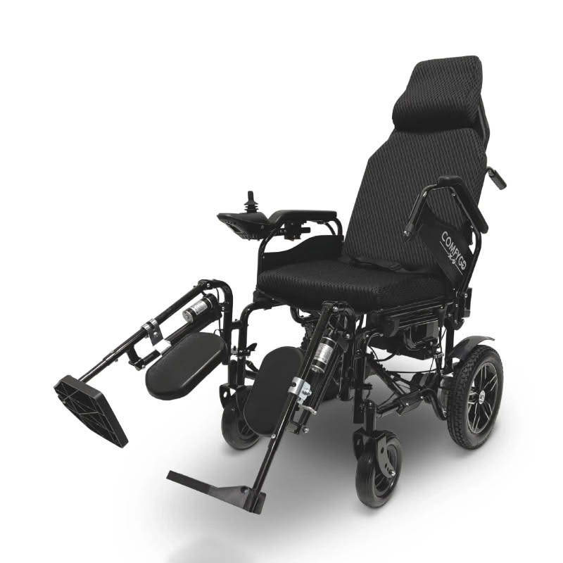 ComfyGo X-9 Remote Controlled Wheelchair in black, front view