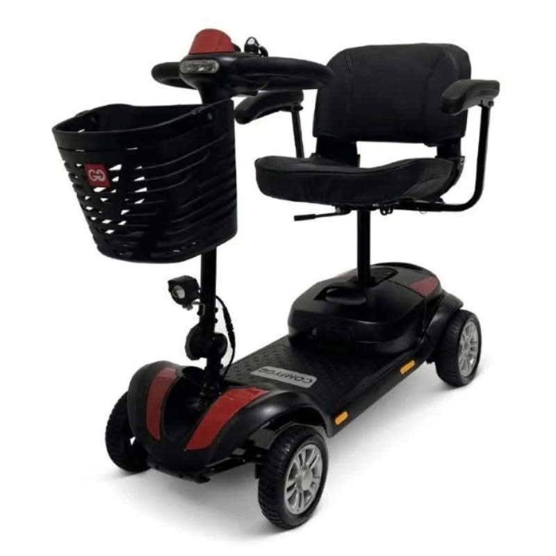 ComfyGo Z-4 Mobility Scooter in red, front left view