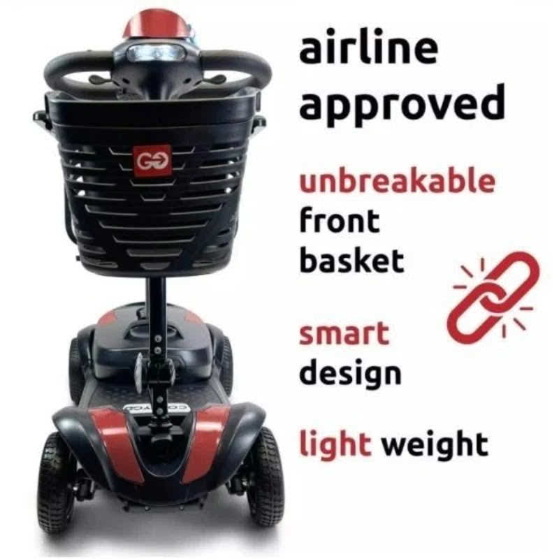 ComfyGo Z-4 Mobility Scooter in red, front view