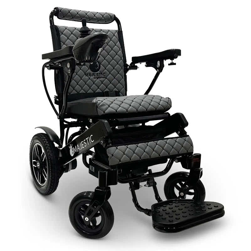 Majestic IQ-8000 Lightweight Wheelchair in black, gray seat