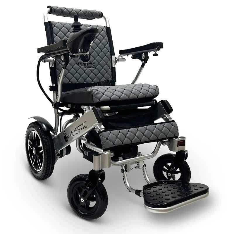 Majestic IQ-8000 Lightweight Wheelchair in silver, gray seat