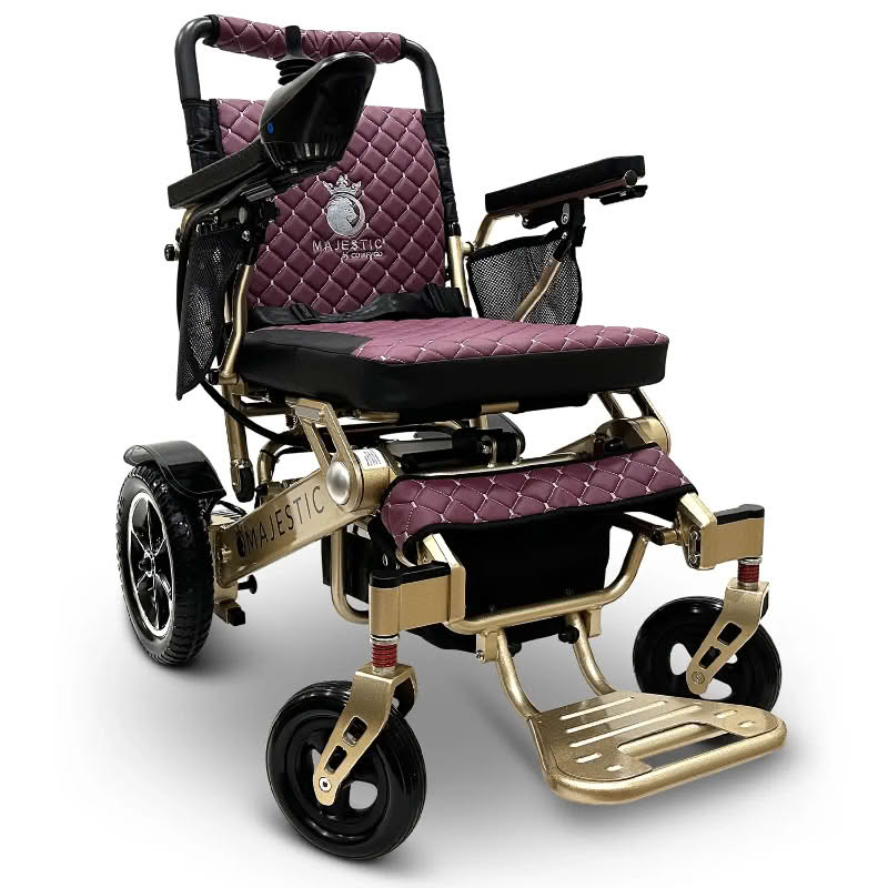 ComfyGo Majestic IQ-7000 Wheelchair in bronze, purple seat