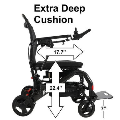 Matrix Ultra 2 Wheelchair in black, extra deep cushion