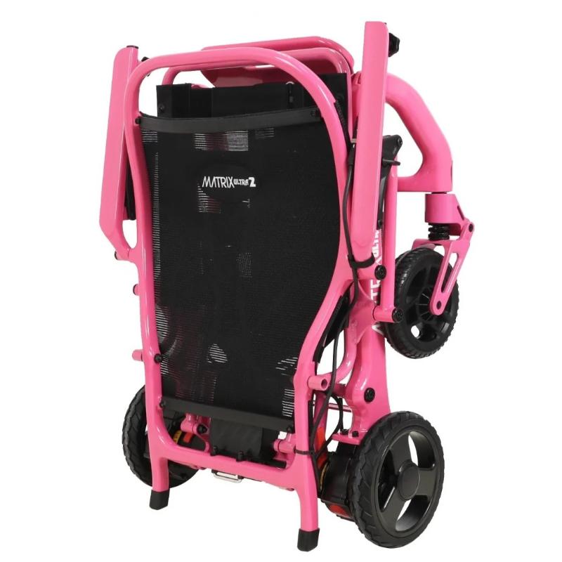 Matrix Ultra 2 Wheelchair in pink, foled front view