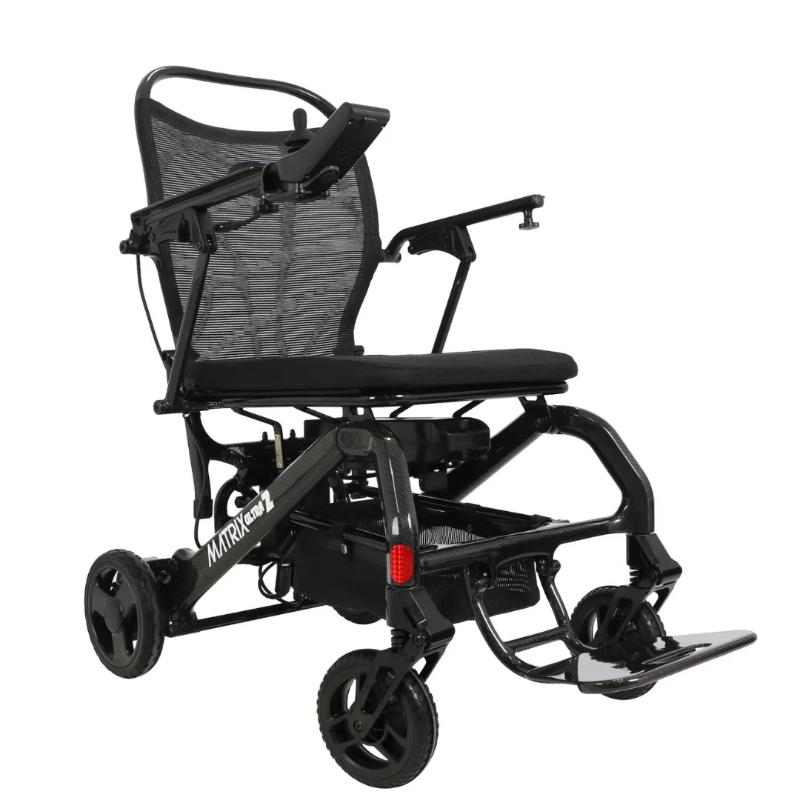 Matrix Ultra 2 Wheelchair in black, front right view