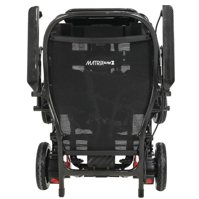 Matrix Ultra 2 Wheelchair in black, folded front view