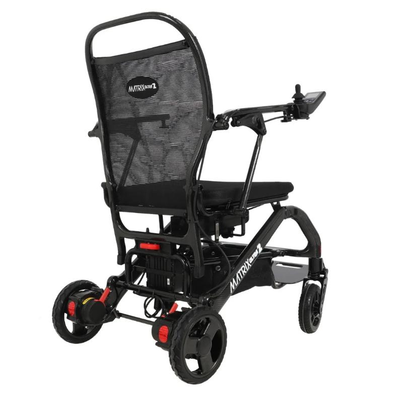 Matrix Ultra 2 Wheelchair in black, back right view