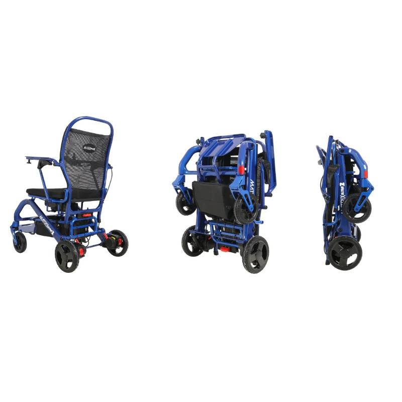 Matrix Ultra 2 Wheelchair in blue, three different angles