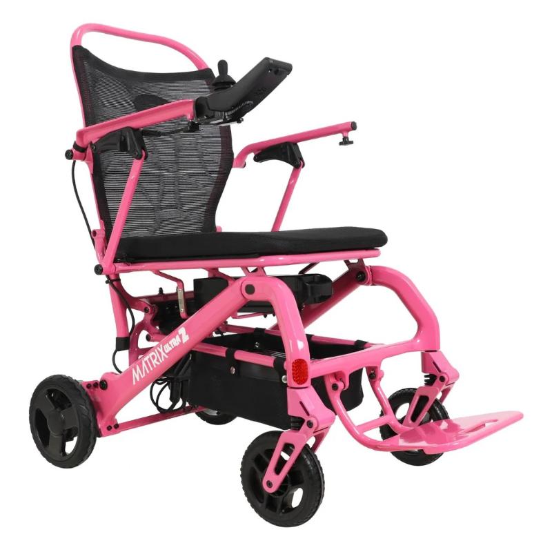 Matrix Ultra 2 Wheelchair in pink, front right view
