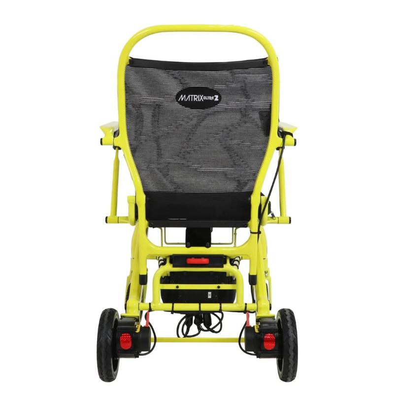 Matrix Ultra 2 Wheelchair in yellow, back view