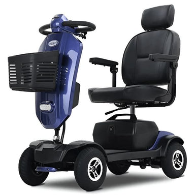 Metro Mobility Max Plus 4-Wheel Mobility Scooter Blue Front Left View