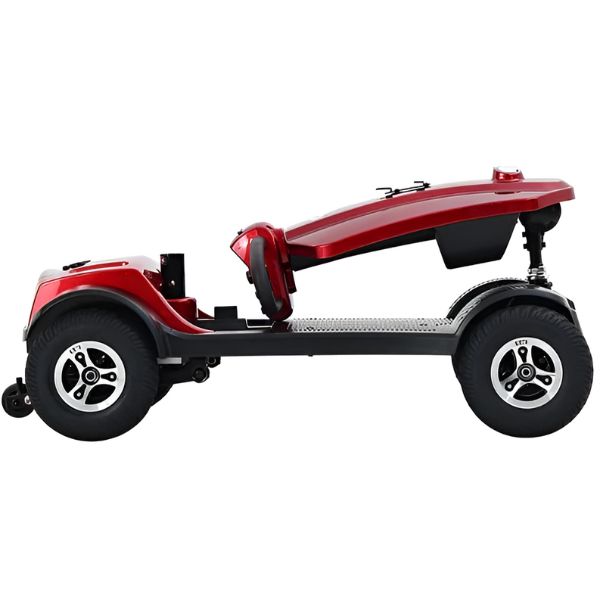 Metro Mobility Max Plus 4-Wheel Mobility Scooter Red Folded