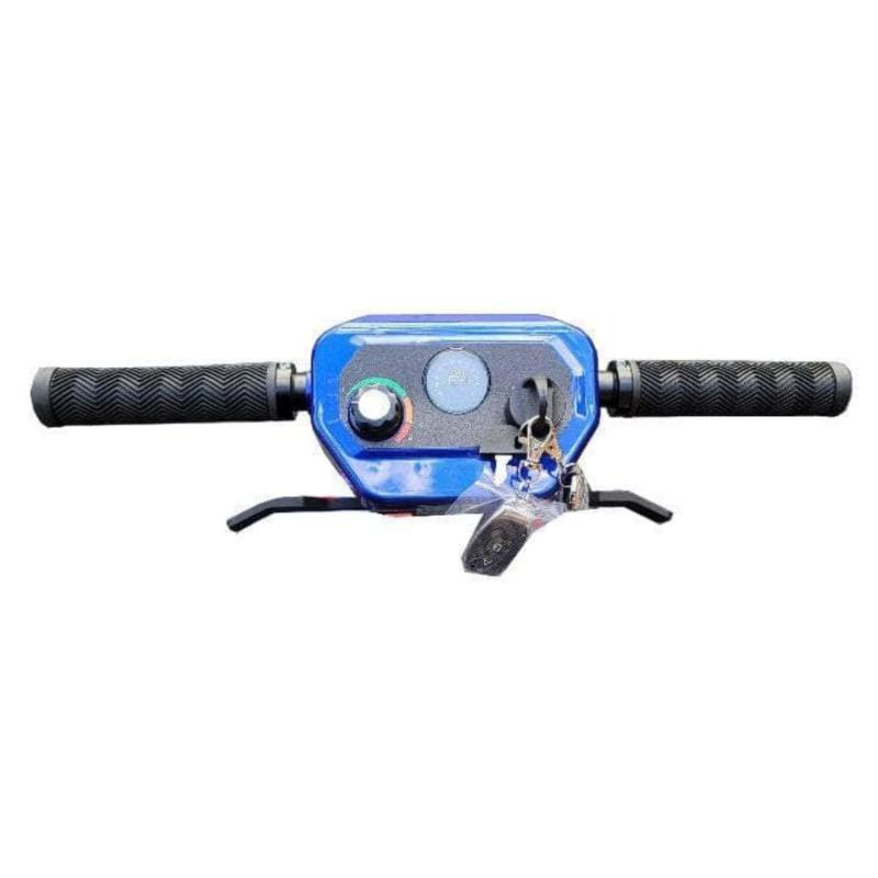 Megatrone Automatic Folding Scooter in blue, handlebar