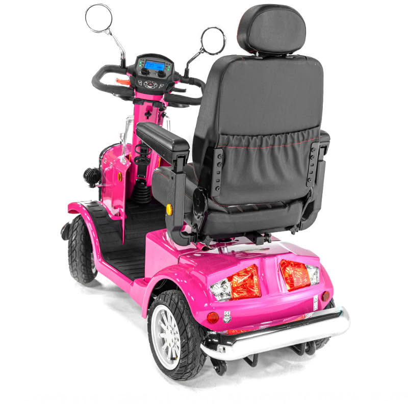 Gatsby X Vintage Mobility Scooter in pink, rear left view