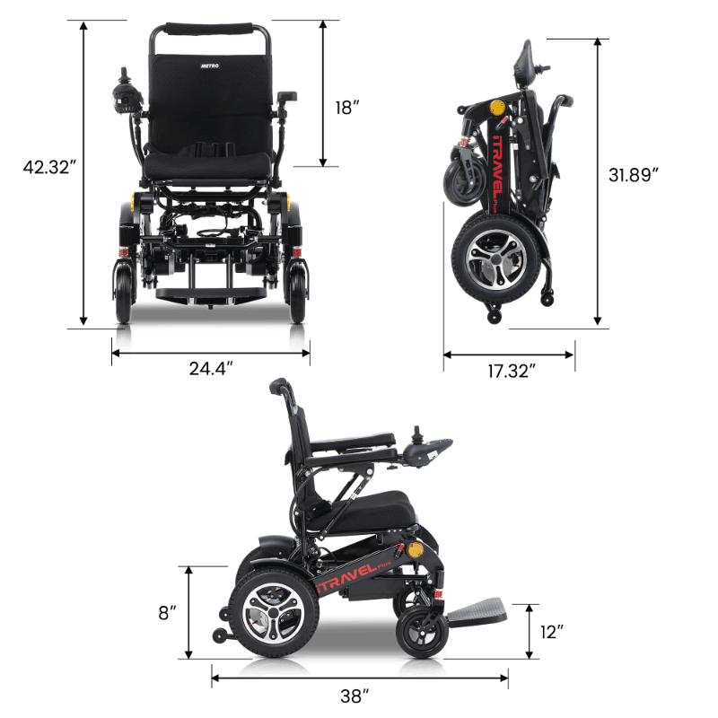 Metro Mobility iTravel Plus Folding Power Wheelchair