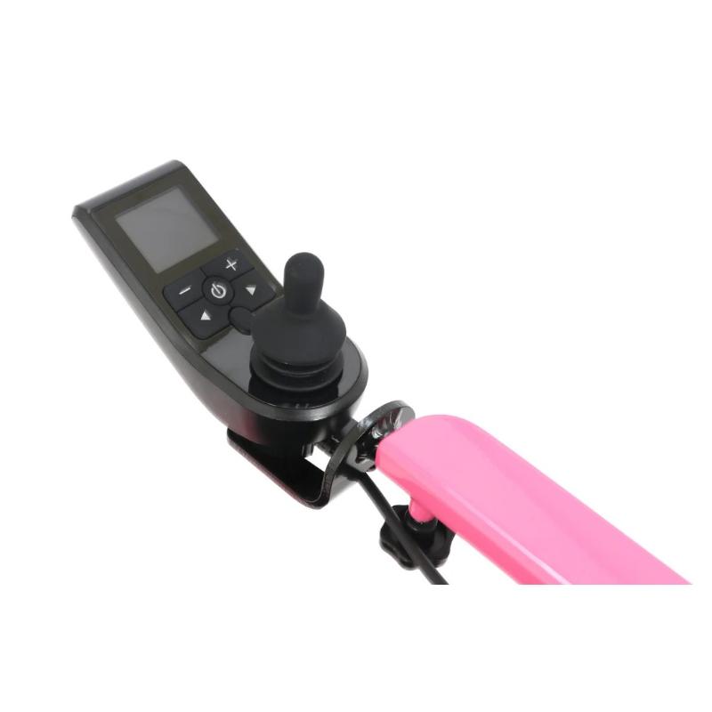 Matrix Ultra 2 Wheelchair in pink, joystick and remote control