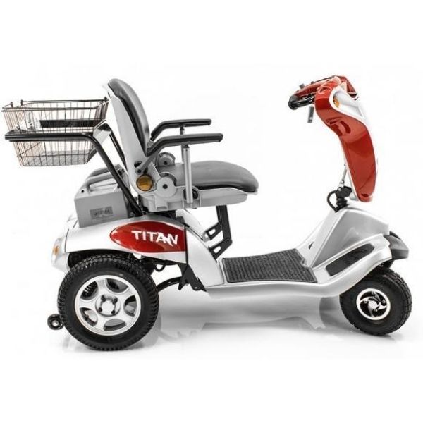 Tzora Titan Hummer XL 4 Wheel Mobility Scooter Yellow Front View