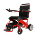 Air Hawk Foldable Electric Wheelchair in red, leftside view