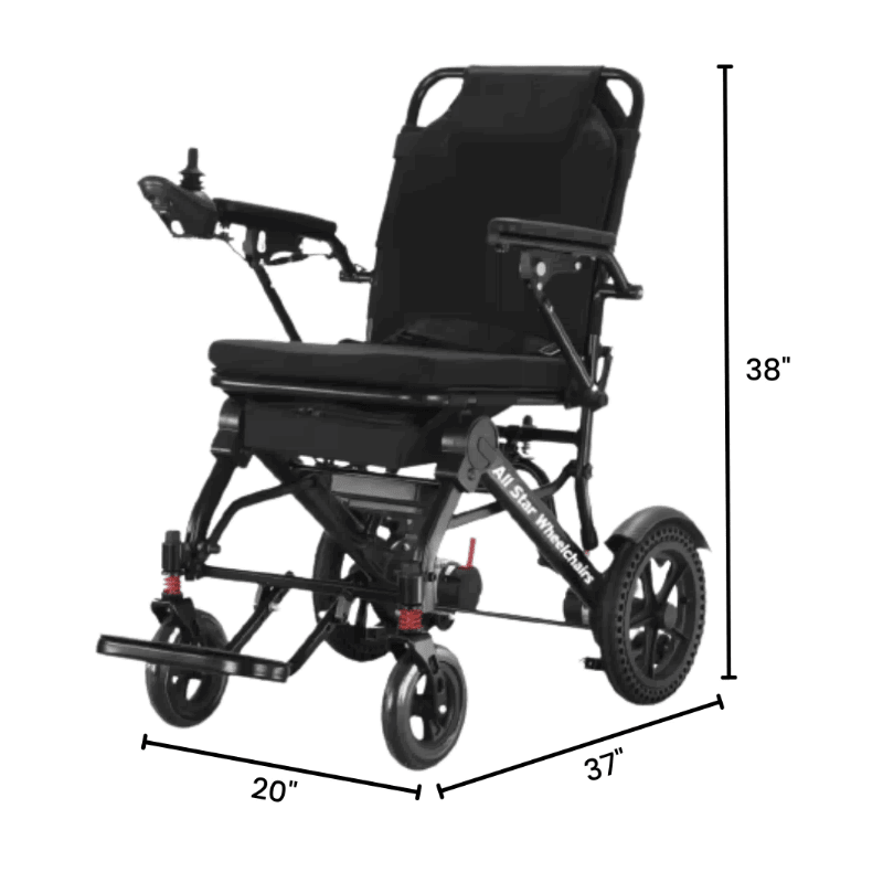 Dimension of the Featherweight Electric Wheelchair