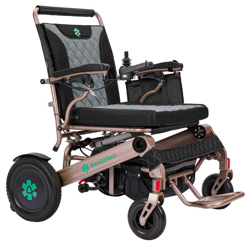 Electric wheelchair with Bangeran branding on a white background