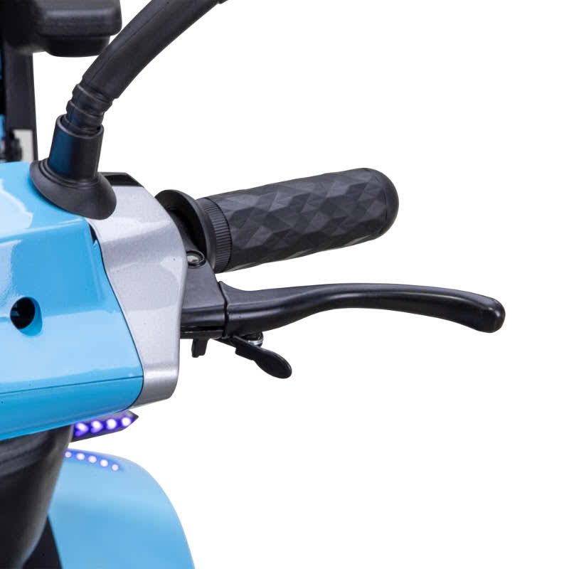 Elite 3-Wheel Scooter in blue, hand brake