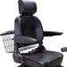 Legacy 3-Wheel Scooter in red, close up of the captains chair
