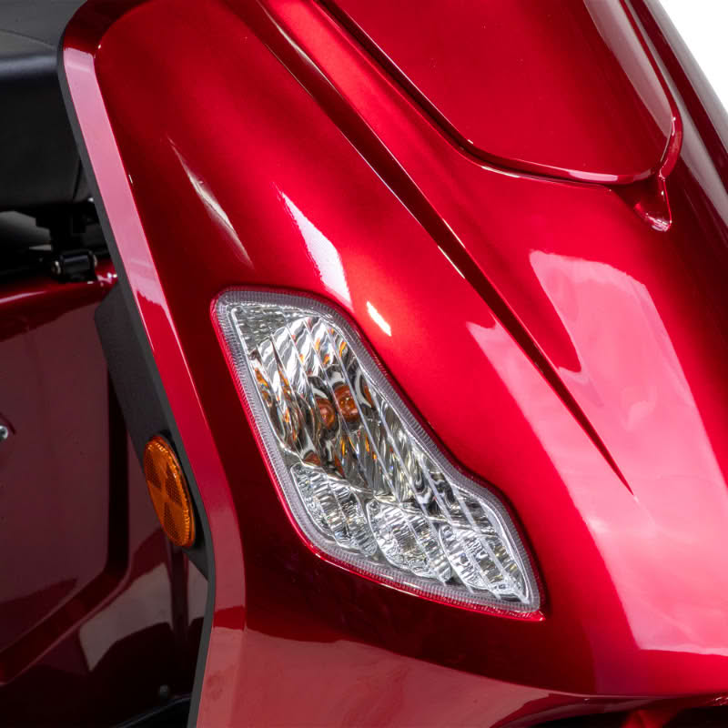 Legacy 3-Wheel Scooter in red, headlight 